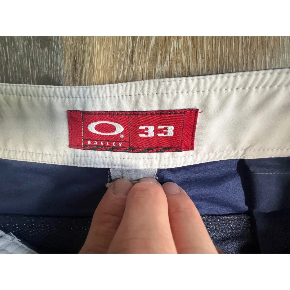 Oakley Board Shorts Mens 33 Navy Blue Y2K Surf Swim Trunks